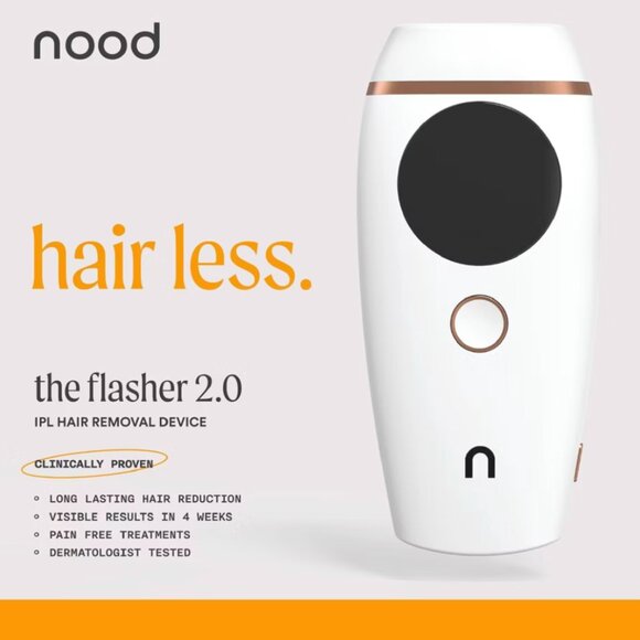 Nood Flasher 2.0 — IPL Laser Hair Removal Device for Women & Men — Pain-Free & P
